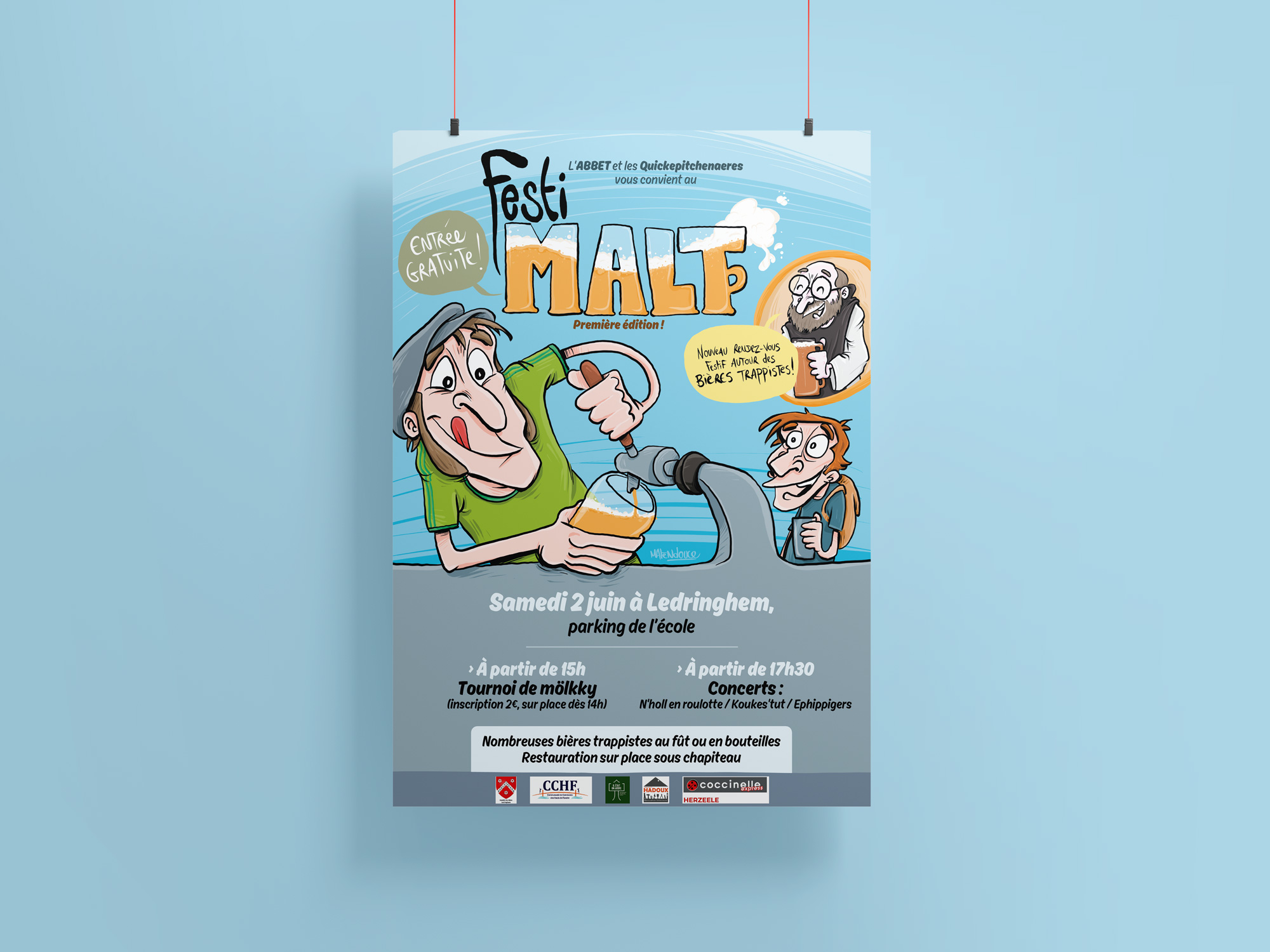 L'Amicale des buveurs de bières trappistes (ABBET) - Affiche festival Festimalt.