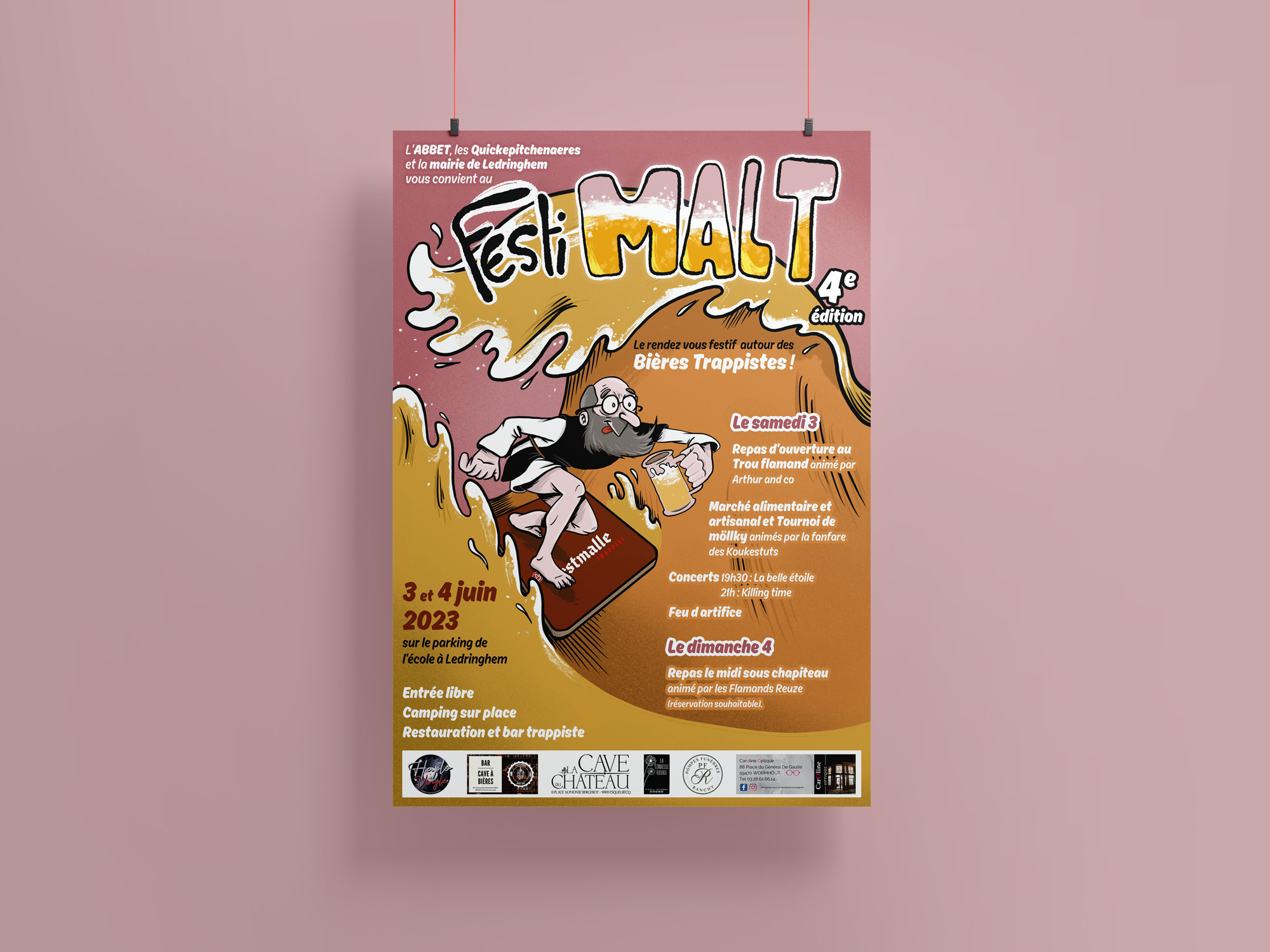 L'Amicale des buveurs de bières trappistes (ABBET) - Affiche festival Festimalt.