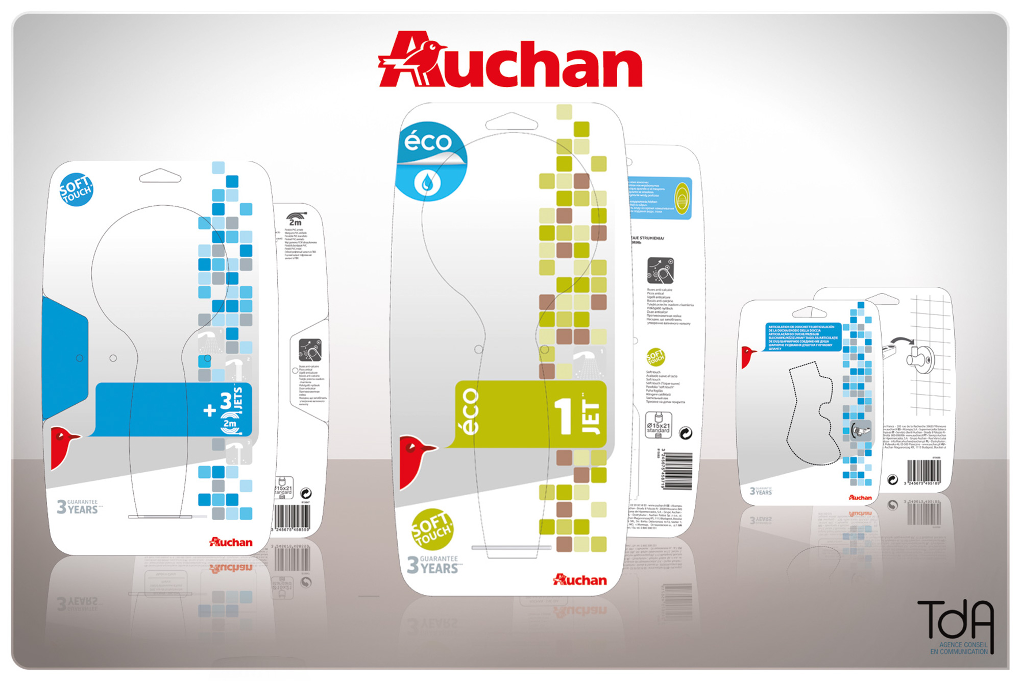 Auchan - Refonte packaging de la gamme Santaires Auchan.